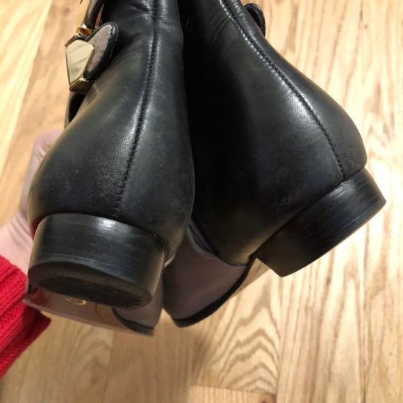 Derek Lam Grey Suede Black Leather Ankle Boots - Picture 6 of 8